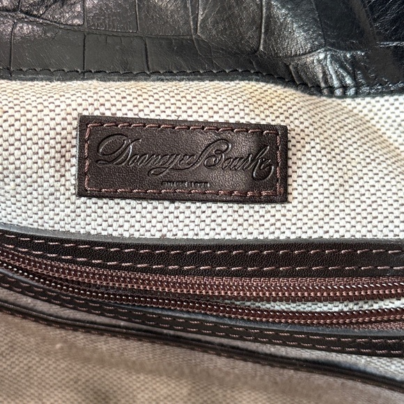 Dooney & Bourke Croc Embossed Black and Brown
Logo Lock Purse Bag - Picture 7 of 9